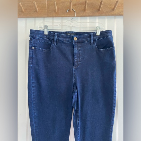 Talbots Flawless Five Pocket Dark Wash Jegging Stretch Denim Jeans Size 14 - Picture 4 of 9